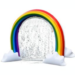 ToyVelt  Inflatable Rainbow Sprinkler Toy - Kids Sprinklers for Outside - Fun Outdoor Water Play Sprinkler for Toddlers - Huge Colorful Back Yard Toddler Summer Toys - Easy to Set Up - Great Party Prop