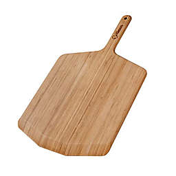 Chef Pomodoro 14-inch Bamboo Pizza Peel, Lightweight Wooden Pizza Paddle and Serving Board for Baking Homemade Pizza and Bread, Pizza Spatula Gourmet Luxury