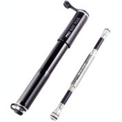 PRO BIKE TOOL Bike Pump With Gauge Fits Presta And Schrader - Accurate Inflation - Mini