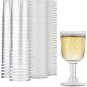Stock Your Home 5 oz Clear Plastic Wine Glass (40 Pack)