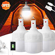 Kitcheniva 3-Piece 120W Emergency Bulbs Rechargeable LED Light