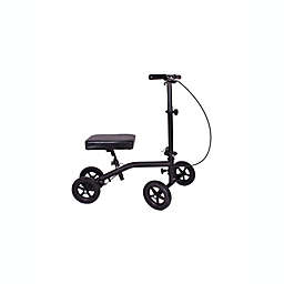 Carex Economy Rolling Knee Walker with Comfortable Padding - Steerable Knee Scooter for Foot Injuries with Hand Brake - Crutch Alternative