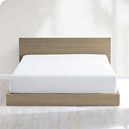 Bare Home 100% Organic Cotton Fitted Bottom Sheet - Crisp Percale Weave - Lightweight & Breathable (Twin XL, White)