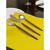 Vibhsa Hammered Stainless Steel Flatware 36-Piece Set (Dinner knives, Dinner Forks, Soup Spoons)
