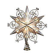Capiz Star with Scroll Design Lighted Tree Topper Decoration 9 Inch UL3110 New