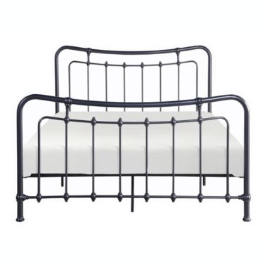 Lazzara Home Arizel Gunmetal Metal Frame Full Platform Bed. View a larger version of this product image.