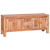 vidaXL TV Cabinet 43.3"x11.8"x17.7" Solid Mahogany Wood