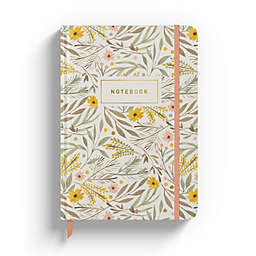 Rileys & Co Notebook Journal for Work and School - Lined Journal 8 x 6 Inches - Gold Foil Cover - Compact Notebook for Women - 240 Pages - Lined Notebook - Hardcover Journal For Business, College, School, Notes (Floral)