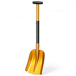 Costway Adjustable Aluminum Snow Shovel with Anti-Skid Handle and Large Blade