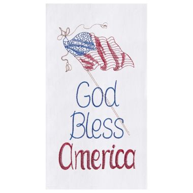 C&F Home God Bless America July 4th Flour Sack Cotton Kitchen Towel. View a larger version of this product image.