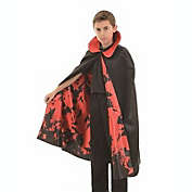 Underwraps Boy&#39;s Red and Black Cape With Bat Lining - One Size