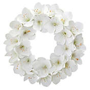 Nearly Natural 24" Amaryllis Artificial Wreath