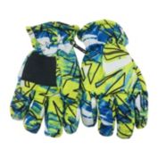 Kitcheniva 21cm Kids Winter Knit Men Women Waterproof Skiing Gloves, Yellow Pattern