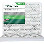 Filterbuy 4-Pack 16x20x1 MERV 8 Pleated HVAC AC Furnace Air Filters
