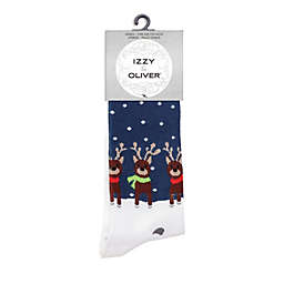 Quotes by Izzy and Oliver Christmas Cotton Reindeer Socks 1 Pair 6009522