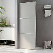 Home Life Boutique Walk-in Shower Wall with Whole Frosted ESG Glass 39.4"x76.8"