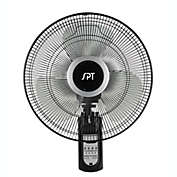 Sunpentown Adjustable 16" Wall Mount Fan with Remote Control, 3 Speeds and 3 Wind Modes