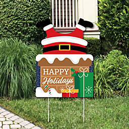 Big Dot of Happiness Santa Claus Stuck in Chimney - Party Decorations - Funny Christmas Welcome Yard Sign