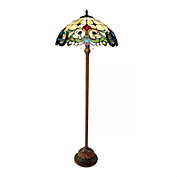 CHLOE Lighting DULCE Tiffany-style 2 Light Victorian Floor Lamp 18 Shade
