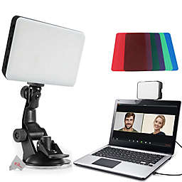 Vivitar 120 Led Video Conference Lighting Kit Suction Cup Mount for Laptops and Moniters  Adjustable Brightness and Color Filters