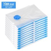 Bcbmall 10 Vacuum Storage Bags Space Saver Hoover Compression for Travel Triple Seal (16"x20" - 10 Pack)
