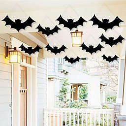 Big Dot of Happiness Hanging Black Bats - Outdoor Hanging Decor - Halloween Party Decorations - 10 Pieces