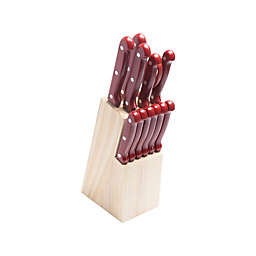 Lexi Home 13 Piece Red Knife Block Set