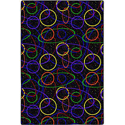 Joy Carpets Neon Lights Looped 12' x 6' area rug  - Fluorescent