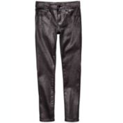 Guess Big Girl&#39;s Metallic Skinny Jeans Silver Size 12