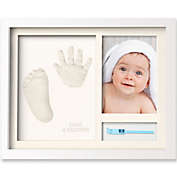 KeaBabies NOEL Baby Handprint & Footprint Keepsake Frame (Alpine White)