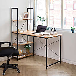 DormCo Suprima Desk - Tall Bookshelf X-Style - Beech