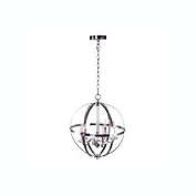 Stock Preferred   5-Light Candle Style Globe Chandelier Industrial Rustic Indoor Pendant Light Without Bulbs