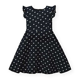 Hope & Henry Girls' Flutter Sleeve Fit and Flare Dress (Black, 6-12 Months)