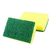 Unique Bargains Soft Sponge Bowl Dish Cleaning Scrub Pad Green, Yellow, Great Grill Cleaner and Cast Iron Scrubber, Washable and Reusable