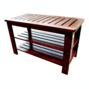 D-Art collection Mahogany Michaela Honey Shoe Bench