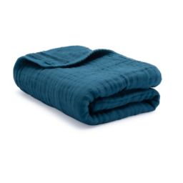 Baby Muslin Blanket, Swaddle for Newborns and Toddlers, Large 47" x 47" Cover, 6-Layer Plush Softness for Infant Swaddling, Receiving, or Tummy Time, Shower Gift by Comfy Cubs (Neptune, Baby - Muslin)