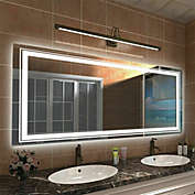Kitcheniva Long Large LED Lighted Bathroom Mirror with Light Anti-Fog