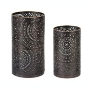 Melrose Home Decorative Candle Holder (Set of 4) 8"H, 10"H Metal