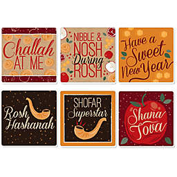 Big Dot of Happiness Rosh Hashanah - New Year Party Decorations - Drink Coasters - Set of 6