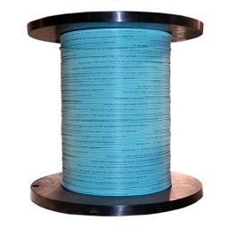 Cable Wholesale 6 Fiber Indoor Distribution Fiber Optic Cable, Multimode 50/125 OM3, Plenum Rated, Aqua, Spool, 1000ft