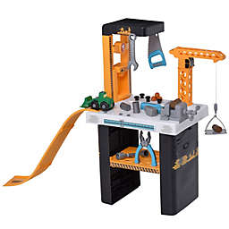 Qaba 54 Piece Tool Workshop Kids Tool Set Workbench and Construction Toy for Ages 3+