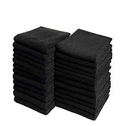 Kitcheniva 100% Cotton Towel Pack Of 6 Black Spa Towel in 16x27 inches.
