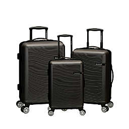 Rockland Skyline 3 Piece abs non-expandable luggage set