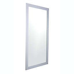 BrandtWorks Home Indoor Decorative Modern Neutral Accent Mirror - 21.5 x 26.5, Light Grey