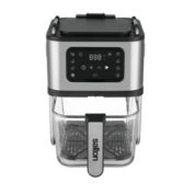 Salton AF2090 Air Fryer, 4.6L Capacity, 10 Preset Functions, Glass Basket, Black