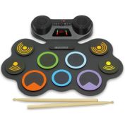 Croove Electronic Drum Set 9 Drum Pads & 2 Pedals Rechargeable Kids Drum Set