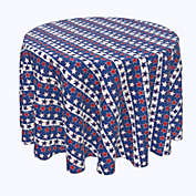 Fabric Textile Products, Inc. Round Tablecloth, 100% Polyester, 60" Round, Patriotic Scrapbook Stars