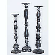 TX USA Home Decorative Iron Pillar Candle Holder - Set of 3