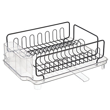 mDesign Large Kitchen Dish Drying Rack / Drainboard, Swivel Spout. View a larger version of this product image.