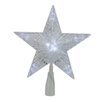 Northlight 10" LED Lighted 5 Point Star Christmas Tree Topper - Clear Lights